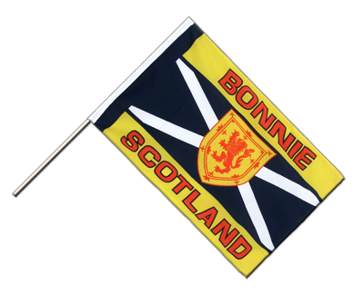 Schottland Bonnie Scotland - Stockflagge ECO 60 x 90 cm