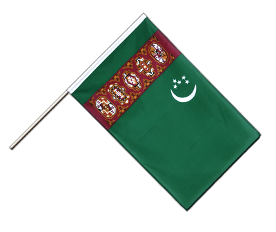 Turkmenistan Stockflagge ECO 60 x 90 cm