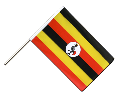 Ouganda - Drapeau sur hampe ECO 60 x 90 cm