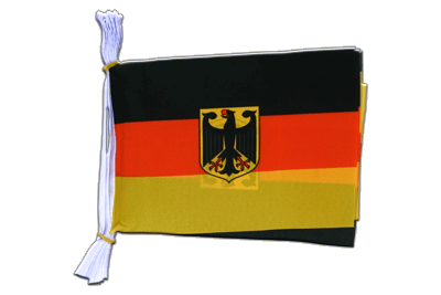 Deutschland Dienstflagge - Fahnenkette 15 x 22 cm, 3 m