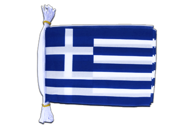 Griechenland Fahnenkette 15 x 22 cm, 3 m