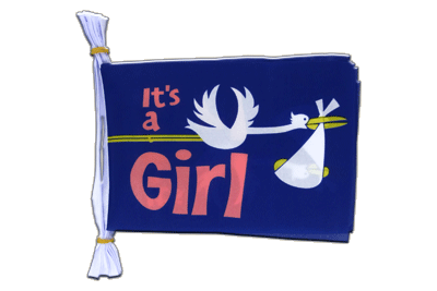 It's a girl - Flag Bunting 6x9", 3 m