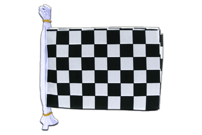 Zielflagge Fahnenkette 15 x 22 cm, 3 m