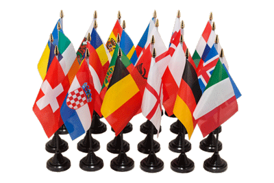 Euro Foot 2016 - Kit 24 drapeaux de table 10 x 15 cm
