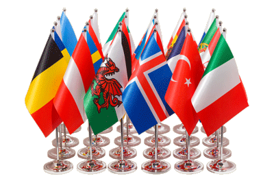 Euro Foot 2016 - Kit 24 drapeaux de table 15 x 22 cm