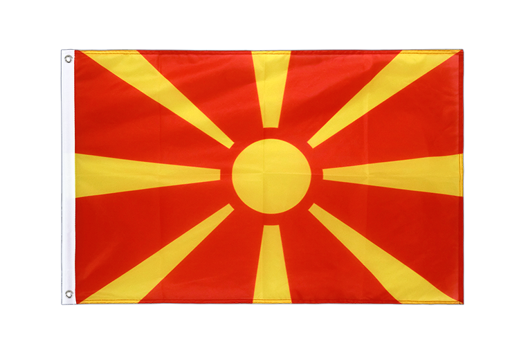 Mazedonien - Hissfahne VA Ösen 60 x 90 cm