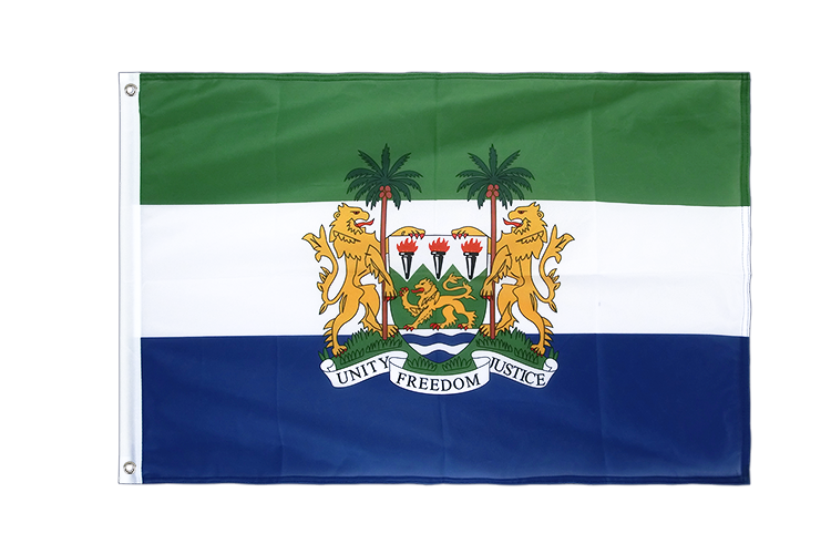 Sierra Leone - Hissfahne VA Ösen 60 x 90 cm