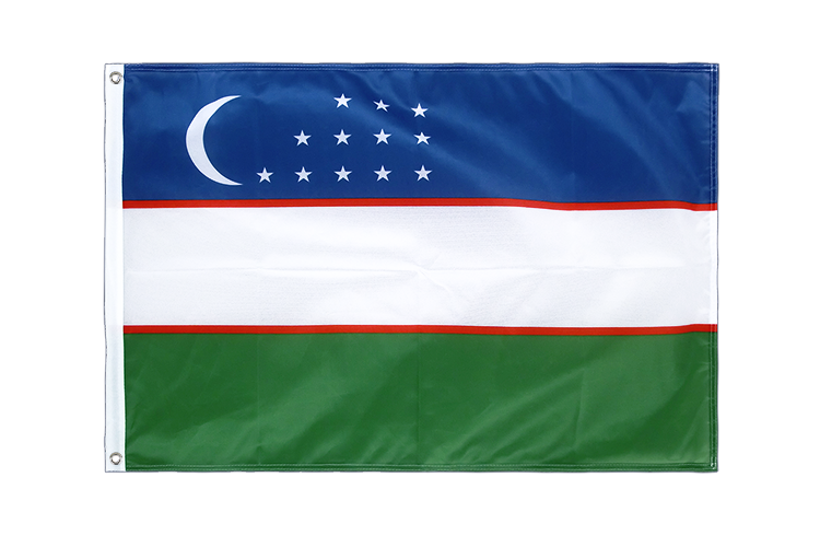 Usbekistan - Hissfahne VA Ösen 60 x 90 cm