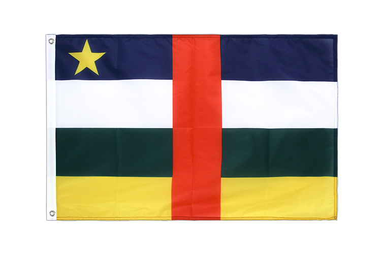 Zentralafrikanische Republik - Hissfahne VA Ösen 60 x 90 cm