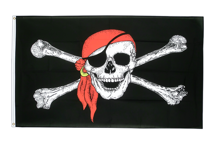 Pirate with bandana - 2x3 ft Flag