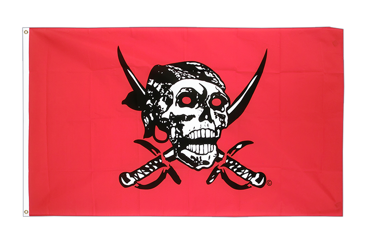 Pirate on red shawl - 2x3 ft Flag