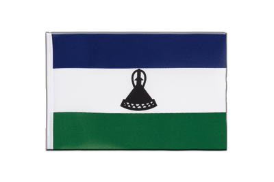 Lesotho - Minifahne 15 x 22 cm