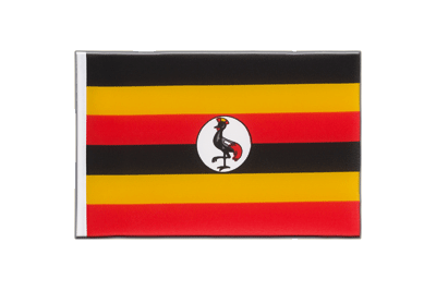 Uganda - Minifahne 15 x 22 cm