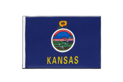 Kansas Minifahne 15 x 22 cm