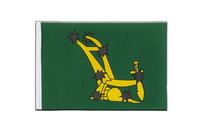 Starry Plough Grün - Satin Flagge 15 x 22 cm