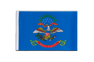 North Dakota - Satin Flagge 15 x 22 cm