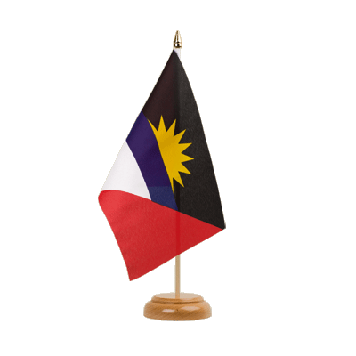 Antigua und Barbuda - Holz Tischflagge 15 x 22 cm