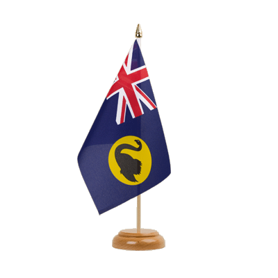 Australien Western - Holz Tischflagge 15 x 22 cm