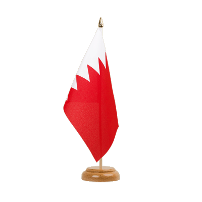 Bahrain - Table Flag 6x9", wooden