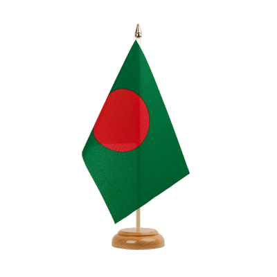 Bangladesch Holz Tischflagge 15 x 22 cm