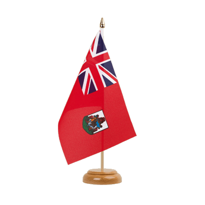 Bermudas Holz Tischflagge 15 x 22 cm