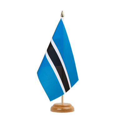 Botswana - Holz Tischflagge 15 x 22 cm