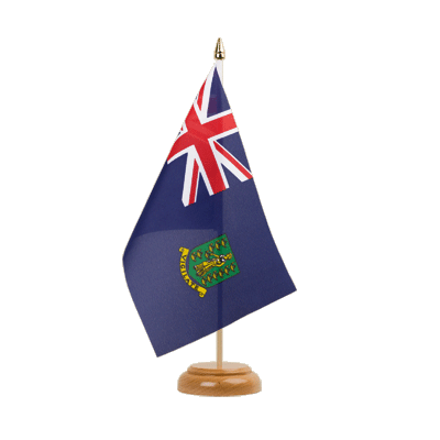 Britische Jungferninseln Holz Tischflagge 15 x 22 cm