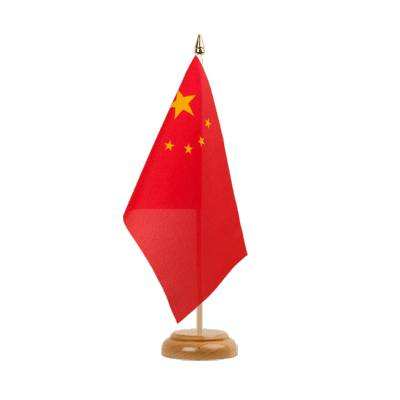 China Holz Tischflagge 15 x 22 cm