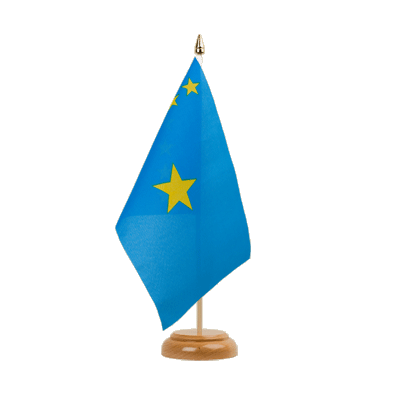 Demokratische Republik Kongo alt - Holz Tischflagge 15 x 22 cm