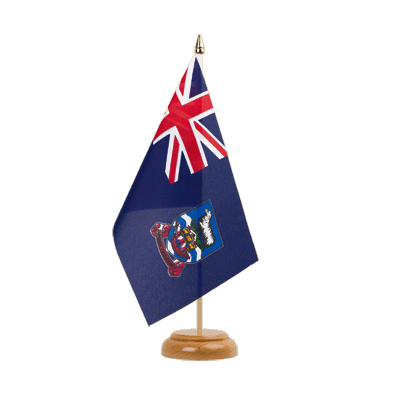 Falkland Inseln - Holz Tischflagge 15 x 22 cm