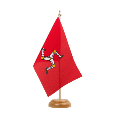 Isle of man - Table Flag 6x9", wooden