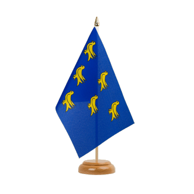 Sussex - Holz Tischflagge 15 x 22 cm