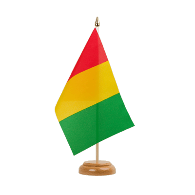 Guinea Holz Tischflagge 15 x 22 cm