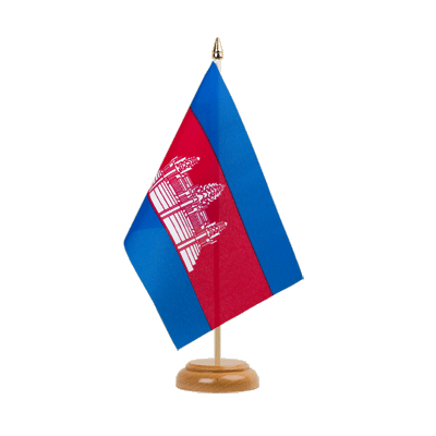 Cambodia - Table Flag 6x9", wooden