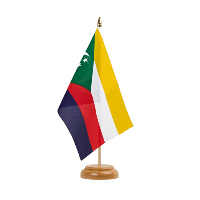 Comoros - Table Flag 6x9", wooden