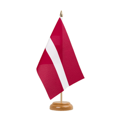 Lettland Holz Tischflagge 15 x 22 cm