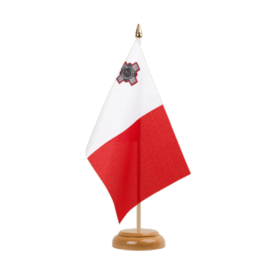 Malta Table Flag 6x9", wooden
