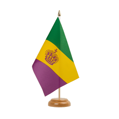 Mardi Gras - Table Flag 6x9", wooden