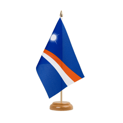 Marshall Inseln - Holz Tischflagge 15 x 22 cm