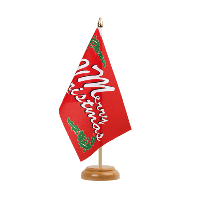 Merry Christmas - Table Flag 6x9", wooden