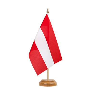 Austria - Table Flag 6x9", wooden