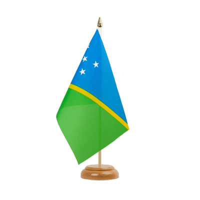 Salomonen Inseln - Holz Tischflagge 15 x 22 cm