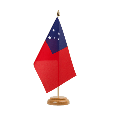 Samoa Table Flag 6x9", wooden