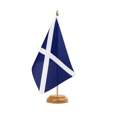 Schottland navy - Holz Tischflagge 15 x 22 cm