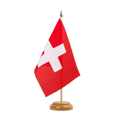 Switzerland - Table Flag 6x9", wooden