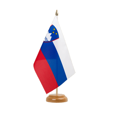 Slovenia Table Flag 6x9", wooden