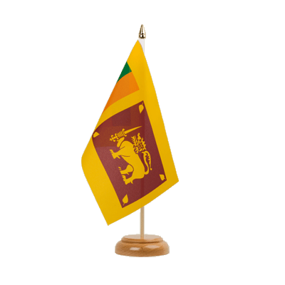 Sri Lanka - Table Flag 6x9", wooden