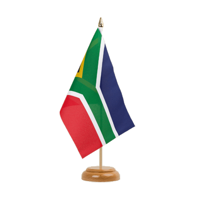 Südafrika Holz Tischflagge 15 x 22 cm