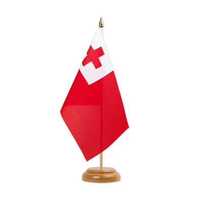 Tonga Table Flag 6x9", wooden