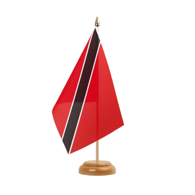 Trinidad und Tobago - Holz Tischflagge 15 x 22 cm